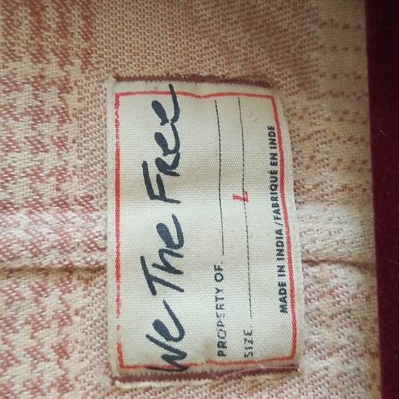 We The Free Pink and Cream Plaid Jacket - Picture 2 of 8